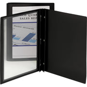 Smead Letter Report Cover - 8 1/2" x 11" - 80 Sheets Capacity - 3 x Tang Fastener(s) - Polypropylene - Black - 5/Pack - 10 / Carton