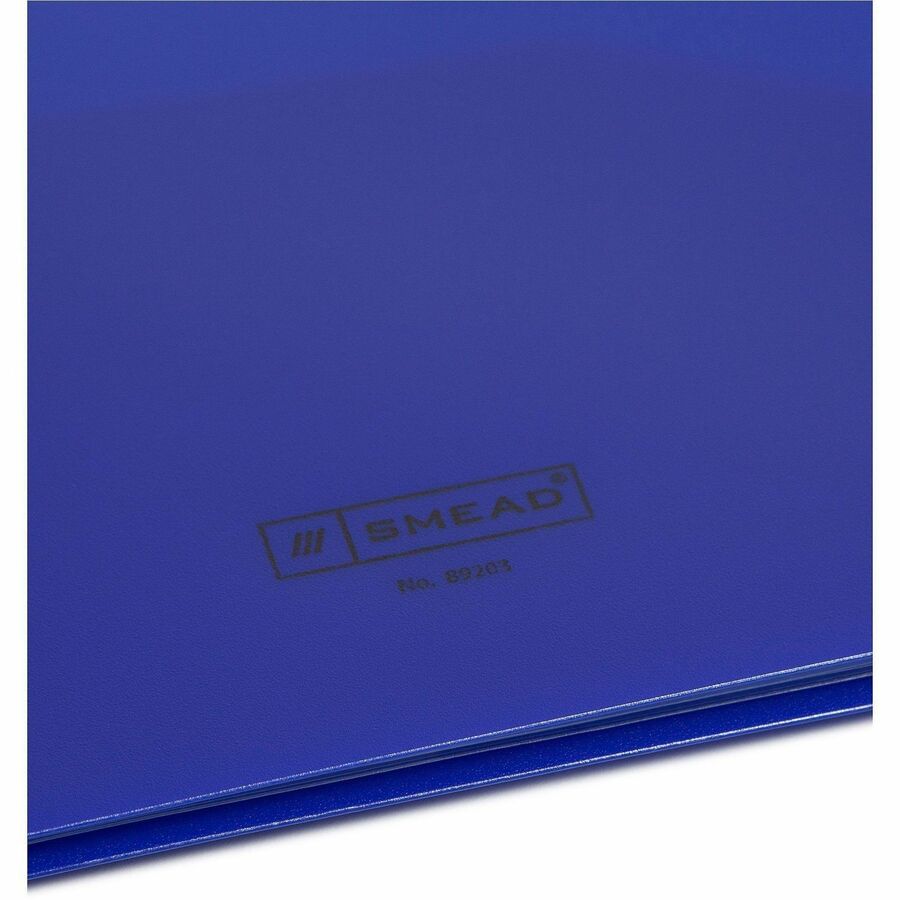 Smead Letter Pocket Folder - 8 1/2" x 11" - 10 Pocket(s) - Polypropylene - Teal, Royal Blue - 1 Carton