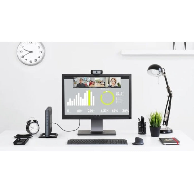 1920 x 1080 Video - Auto-focus - Clip, Tripod Mount - 4x Digital Zoom - Microphone - For Monitor, Notebook - PTZ
