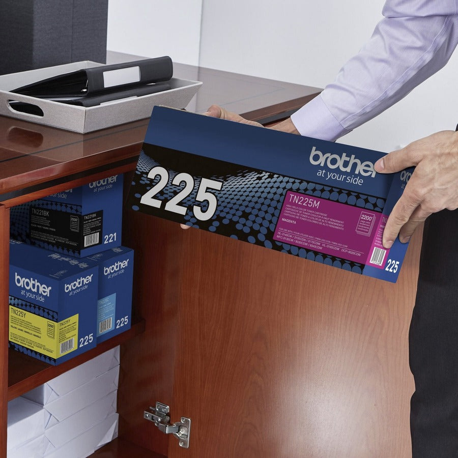 Brother TN225M Original High Yield Laser Toner Cartridge - Magenta - 1 Each