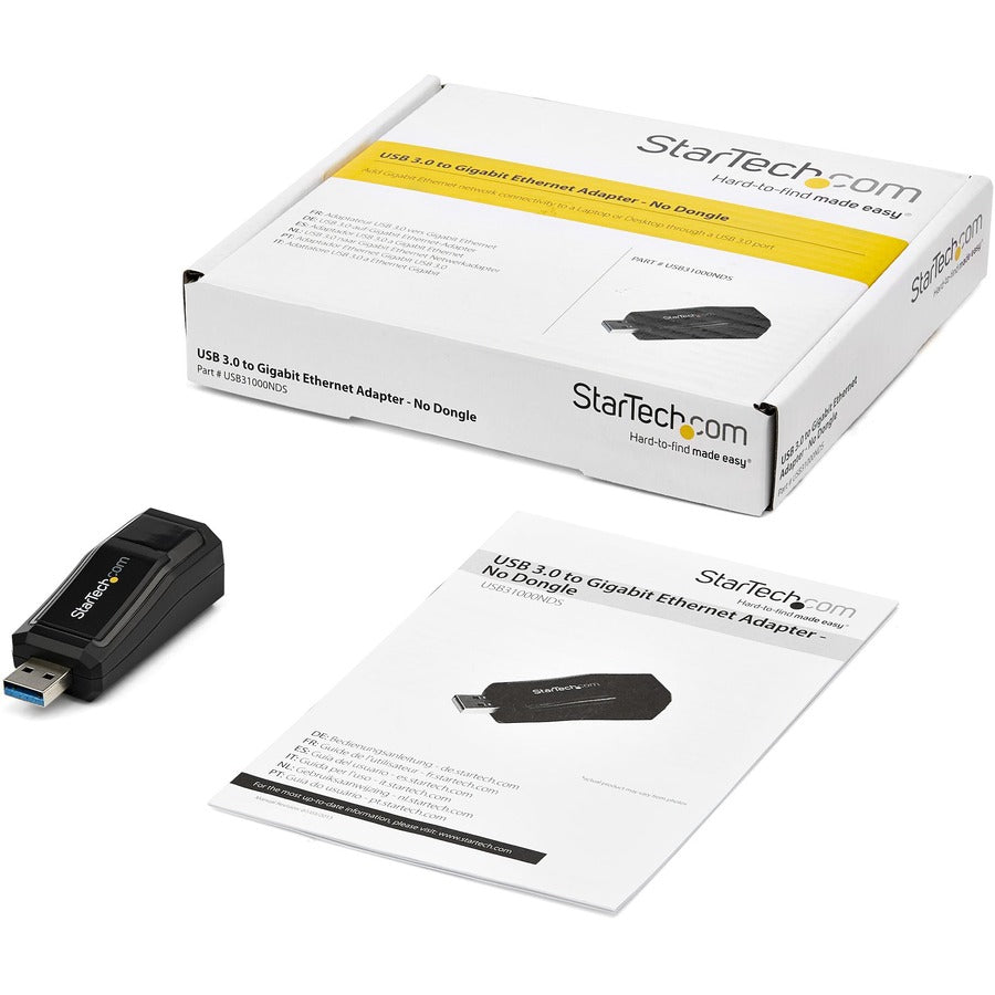 StarTech.com USB 3.0 to Gigabit Ethernet NIC Network Adapter 10/100/1000 Mbps