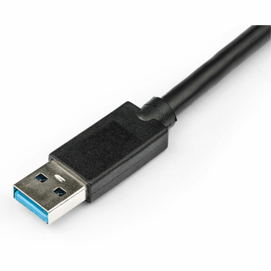 StarTech.com USB 3.0 to HDMI Adapter - 1 x 9-pin Type A USB 3.0 USB Male - 1 x 19-pin HDMI Digital Audio/Video Female, 1 x 9-pin Type A USB 3.0 USB Female - 1920 x 1200 Supported - Black - 1 Each - TAA Compliant