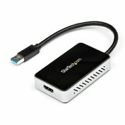 StarTech.com USB 3.0 to HDMI Adapter - 1 x 9-pin Type A USB 3.0 USB Male - 1 x 19-pin HDMI Digital Audio/Video Female, 1 x 9-pin Type A USB 3.0 USB Female - 1920 x 1200 Supported - Black - 1 Each - TAA Compliant