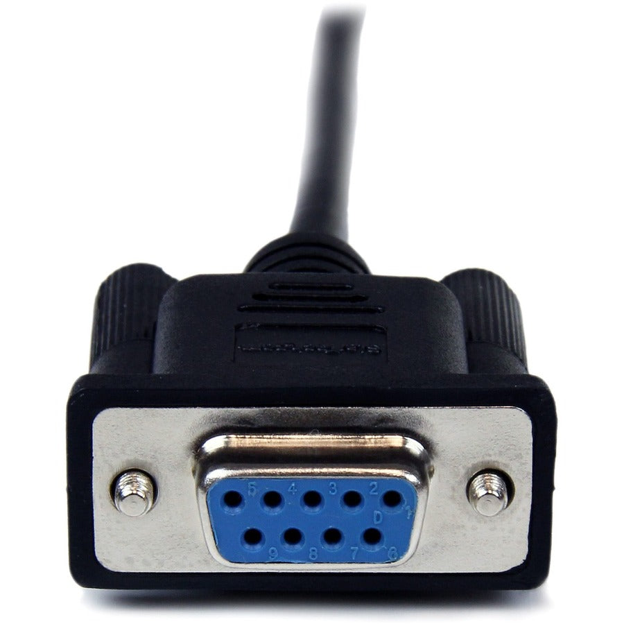 StarTech.com 1m Black DB9 RS232 Serial Null Modem Cable F/M