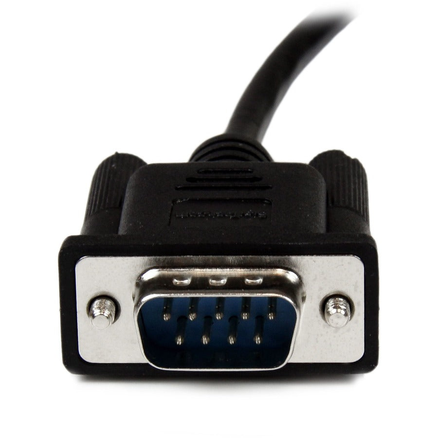 StarTech.com 2m Black DB9 RS232 Serial Null Modem Cable F/M