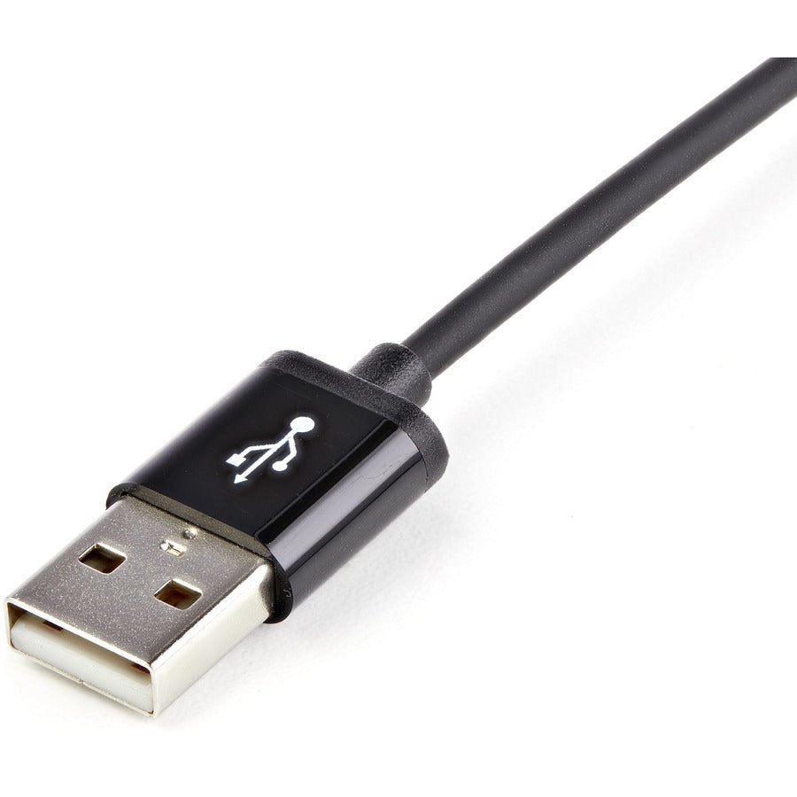 StarTech.com 3.28 ft Lightning to USB Type-A Data Transfer Cable, MFI Certified, Black, 1 Each