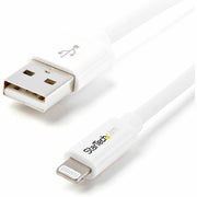 StarTech.com 6.56 ft Lightning to USB Type A Data Transfer Cable, 8-pin to 4-pin, MFI Certified, Shielded, White, 1 Each
