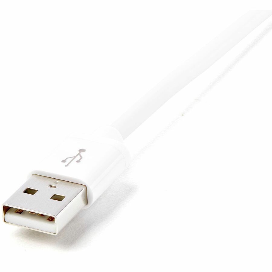 StarTech.com 6.56 ft Lightning to USB Type A Data Transfer Cable, 8-pin to 4-pin, MFI Certified, Shielded, White, 1 Each