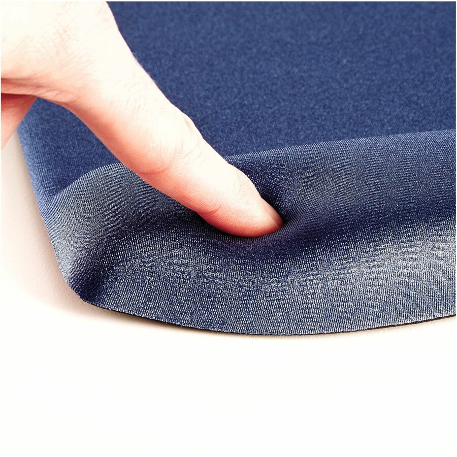 Fellowes PlushTouch Microban Mouse Pad Wrist Rest - 1" Height x 7.25" Width x 9.38" Depth - Blue - Polyurethane - Tear Resistant, Wear Resistant, Skid Proof - 1 Each