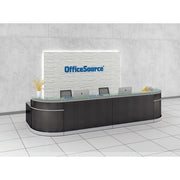 OfficeSource Cosmo Reception Typical - 189"W x 63''D x 41''H - Steely Gray