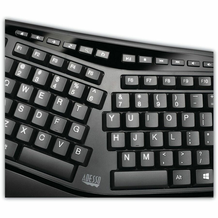 Adesso Wireless Ergonomic Keyboard and Laser Mouse