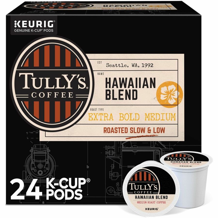 Compatible with Keurig K-Cup Brewer - Regular - Extra Bold Medium - 9.6 oz - 24 K-Cup - K-Cup, Pod - Hawaiian Blend - Kosher - 24 / Box
