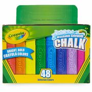 Crayola Washable Sidewalk Chalk - 4" Length x 0.9" Diameter - Assorted - Roll Stop, Washable - 1 Box