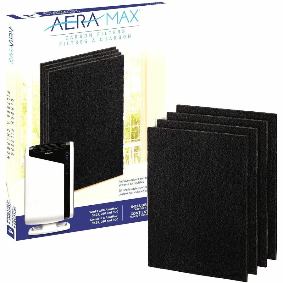 Activated Carbon - For Air Purifier - Remove Odor - 16.1" Height x 12.4" Width x 0.2" Depth - Carbon - 4 / Pack