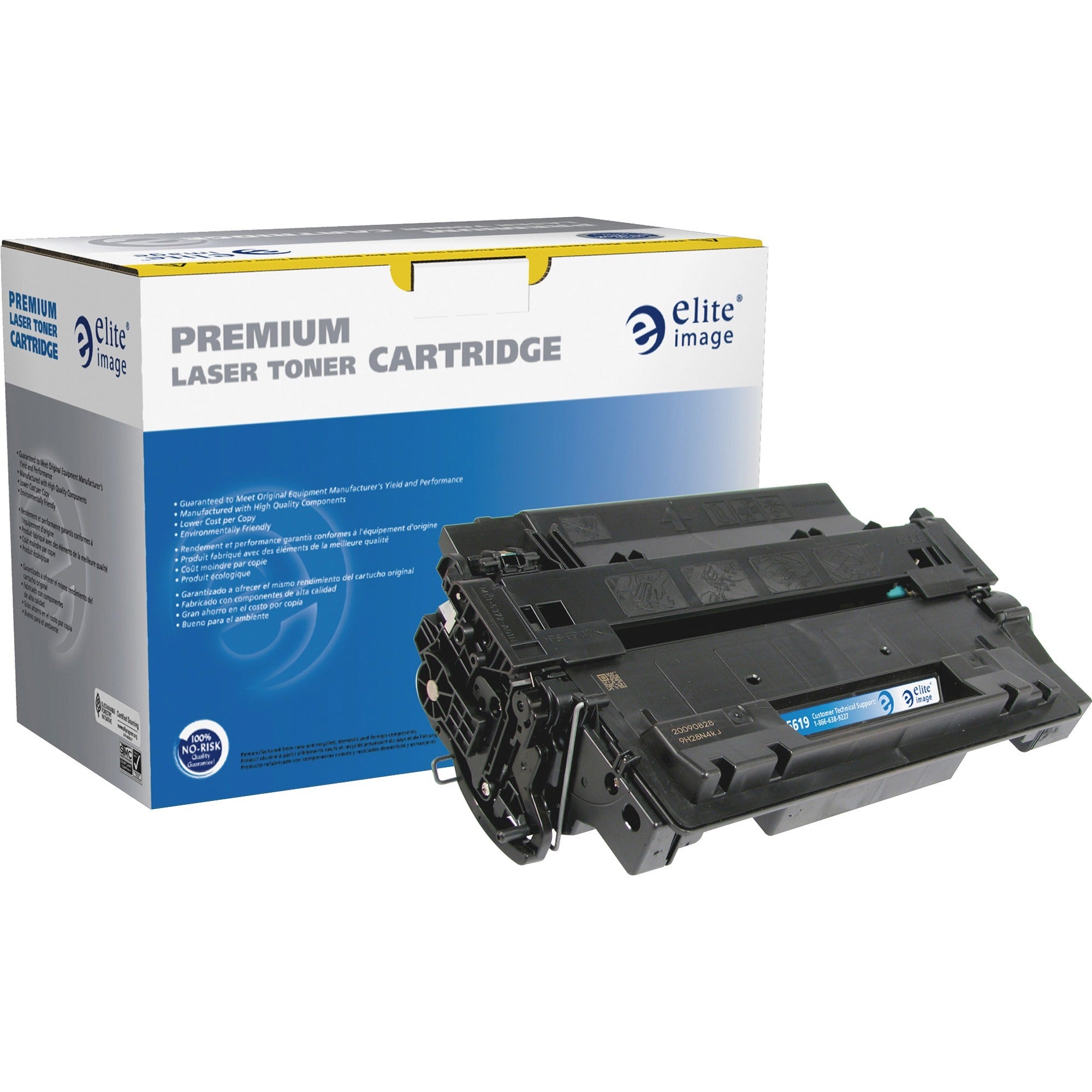 Elite Image Remanufactured Ultra High Yield Laser Toner Cartridge 55X (CE255X) - Black - 1 Each
