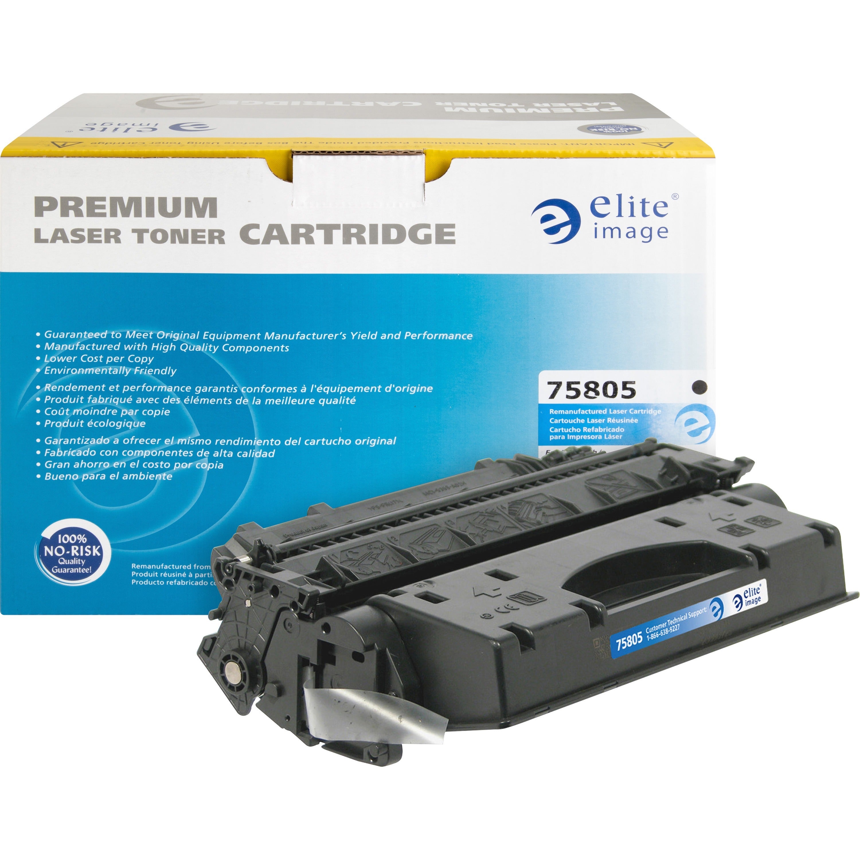 Elite Image Remanufactured High Yield Laser Toner Cartridge 80X (CF280X) - Black - 1 Each