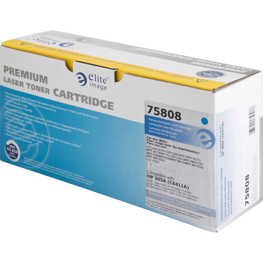 Elite Image Remanufactured Laser Toner Cartridge 305A (CE411A) - Cyan - 1 Each
