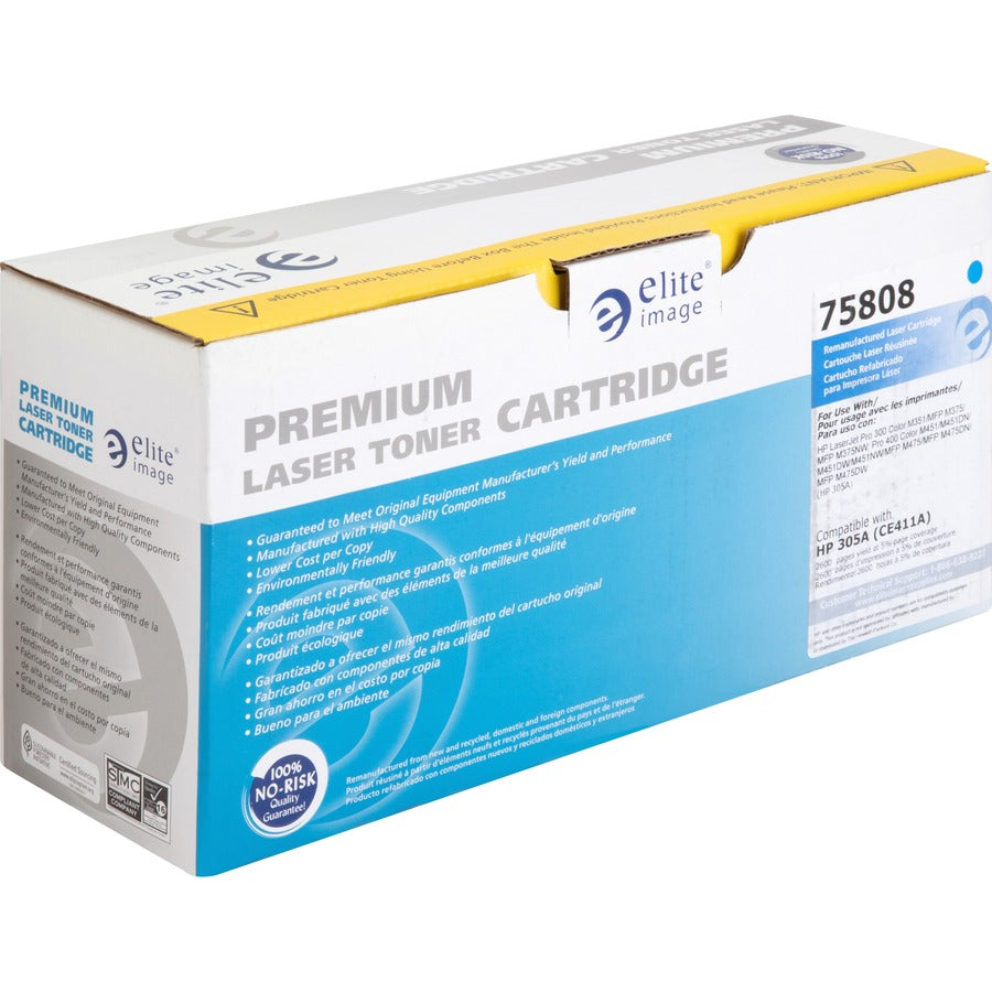 Elite Image Remanufactured Laser Toner Cartridge 305A (CE411A) - Cyan - 1 Each