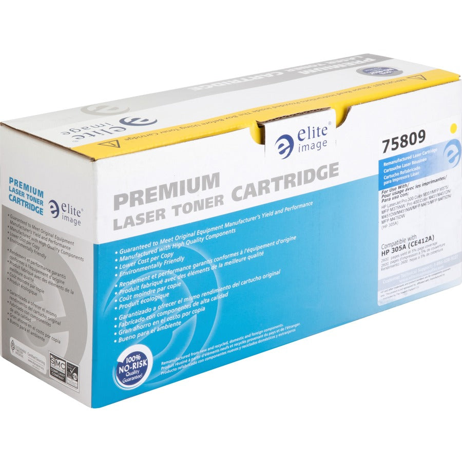 Elite Image Remanufactured Laser Toner Cartridge 305A (CE412A) - Yellow - 1 Each