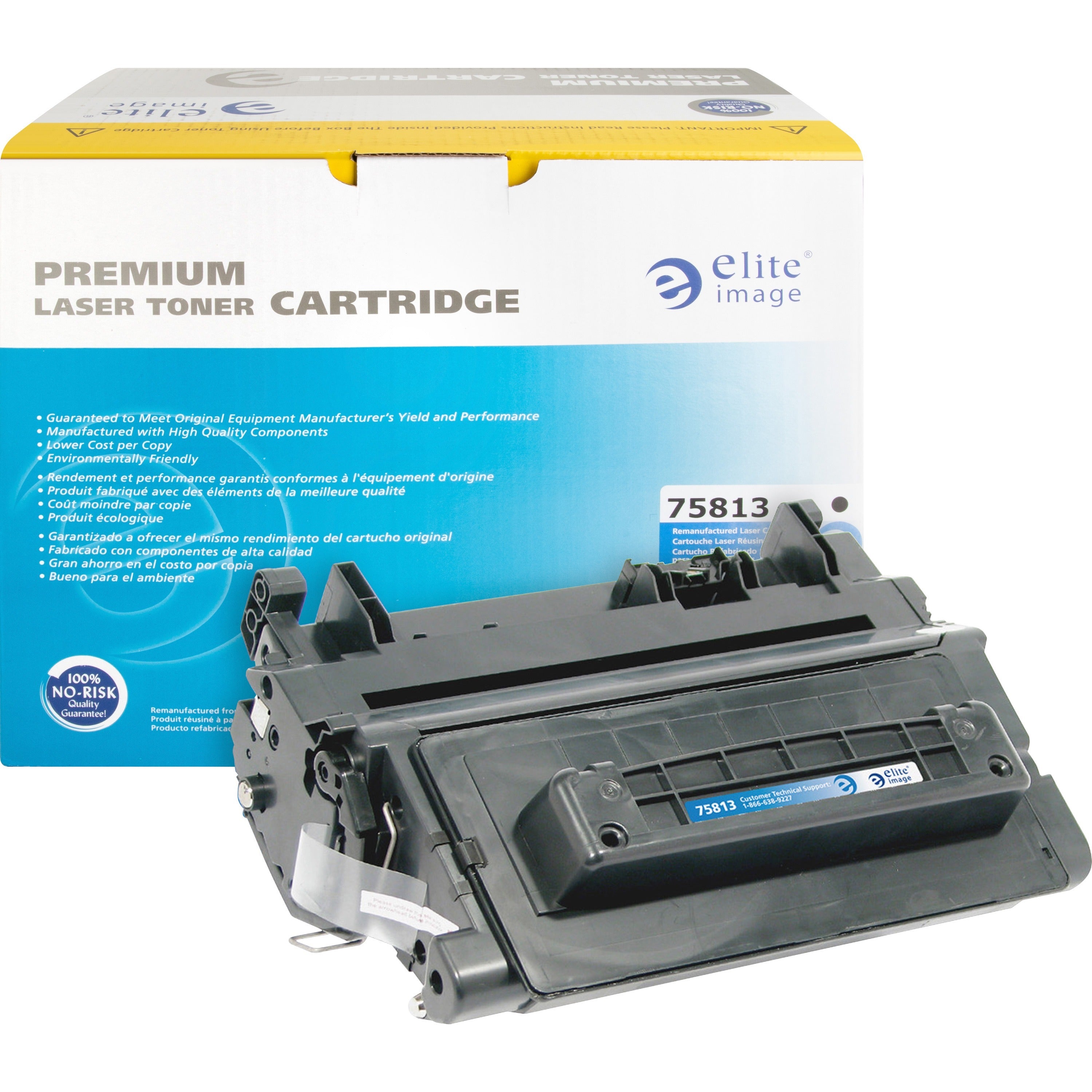 Elite Image Remanufactured Laser Toner Cartridge 90A (CE390A) - Black - 1 Each