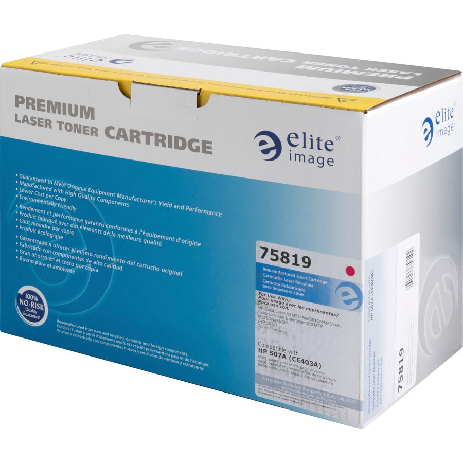 Elite Image Remanufactured Laser Toner Cartridge 507A (CE403A) - Magenta - 1 Each