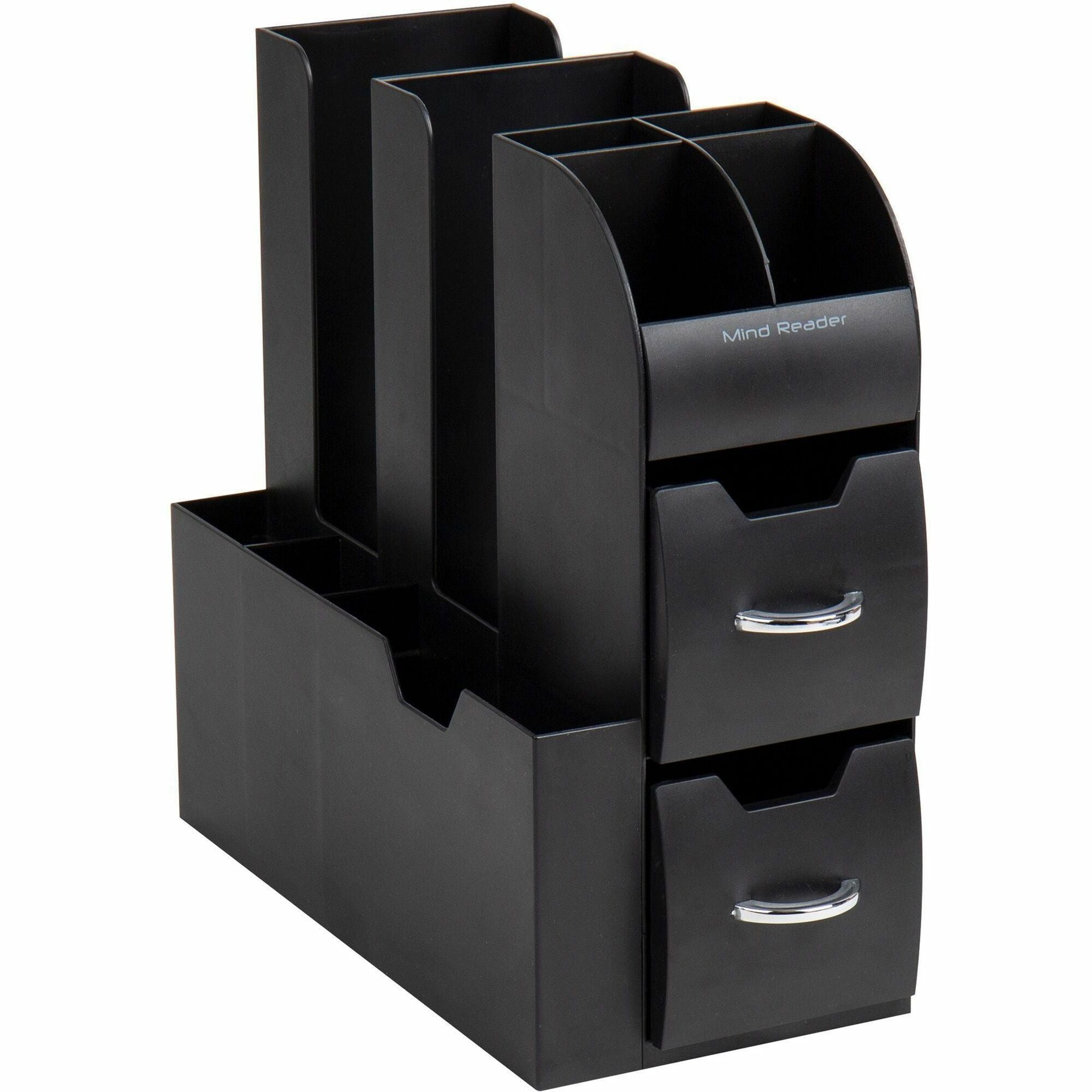 16 x Coffee/Tea Pod - 2 Drawer(s) - 12" Height x 6.50" Width x 11.75" Depth - Compact - Black - 1 Each