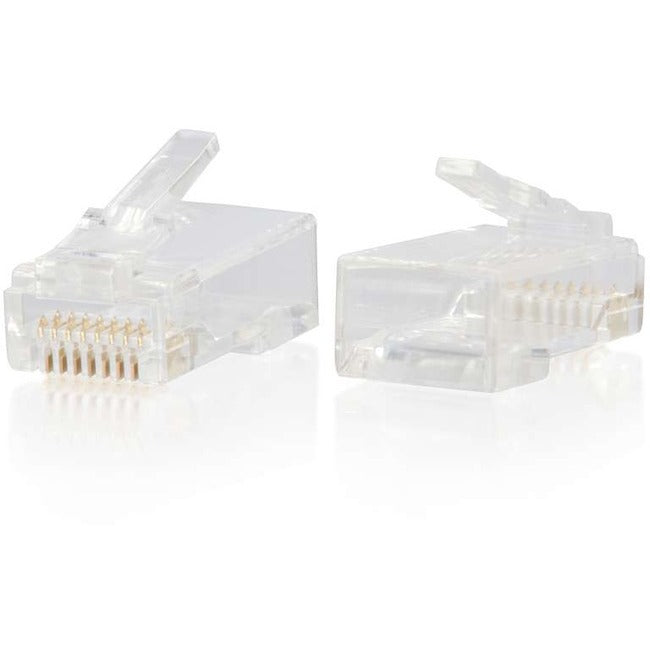 C2G RJ45 Cat6 Modular Plug, 1 Each, 1 x RJ-45 Network Male, Clear