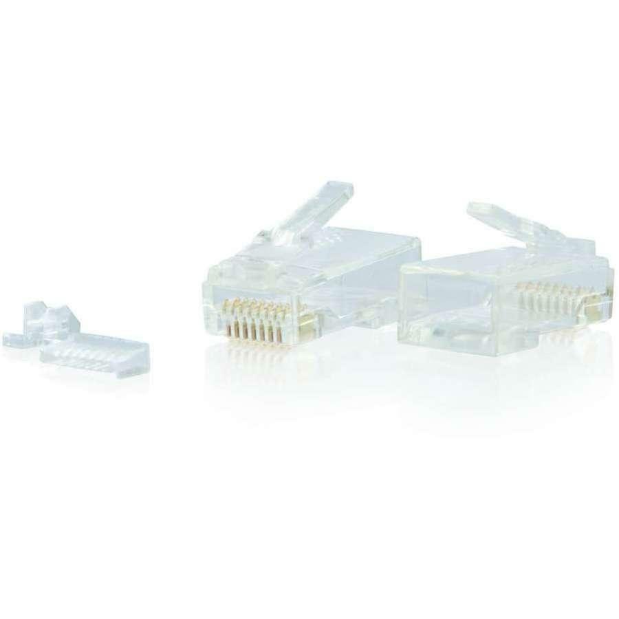 C2G RJ45 Cat6 Modular Plug, 1 Each, 1 x RJ-45 Network Male, Clear