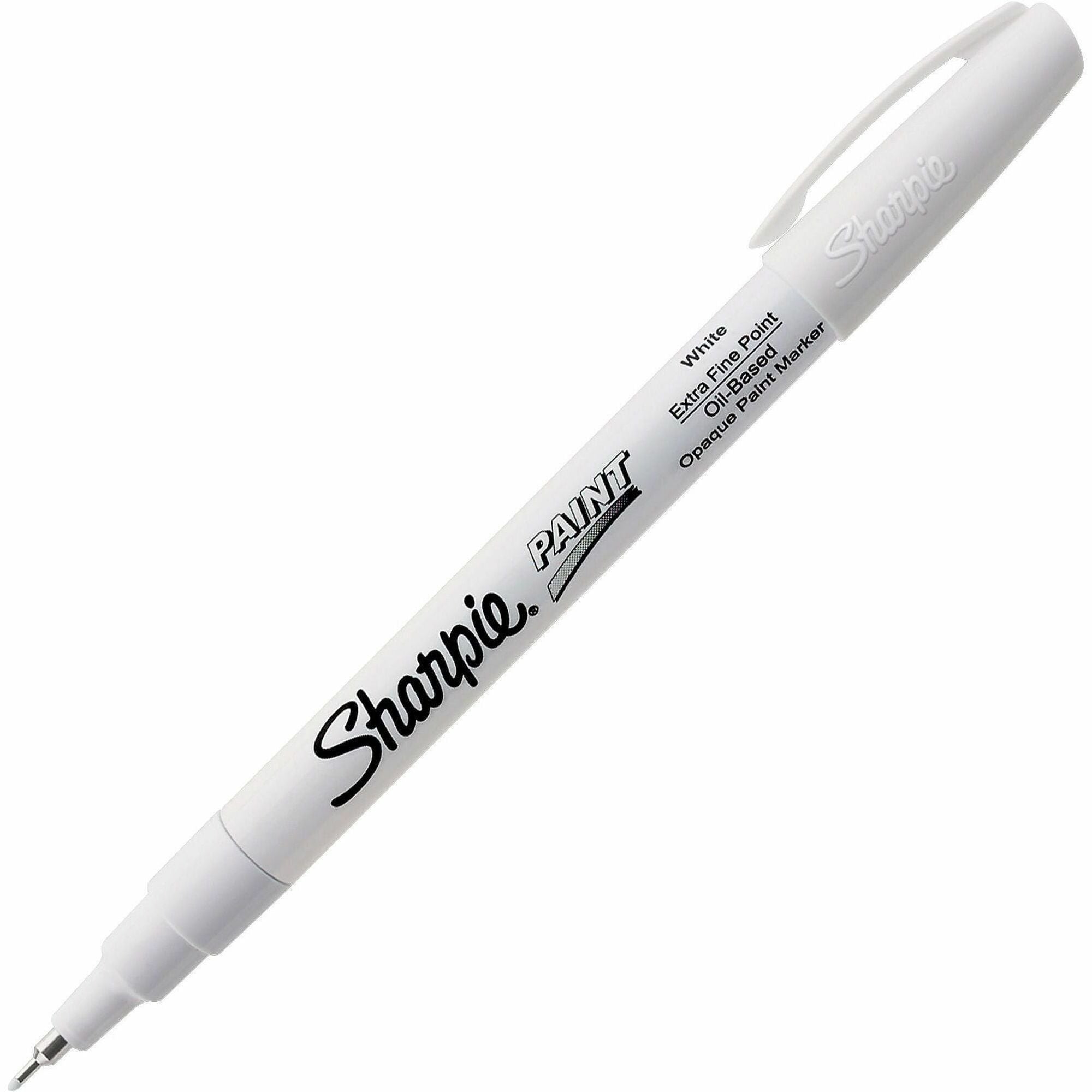 Sharpie Extra Fine Oil-Based Paint Marker - Extra Fine Marker Point - White Ink - Oil Based - 1 Each