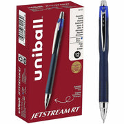 uniball™ Jetstream RT Ballpoint Pen - 0.7 mm Fine Pen Point - Retractable - Blue Ink - Pigment-based - 1 Dozen