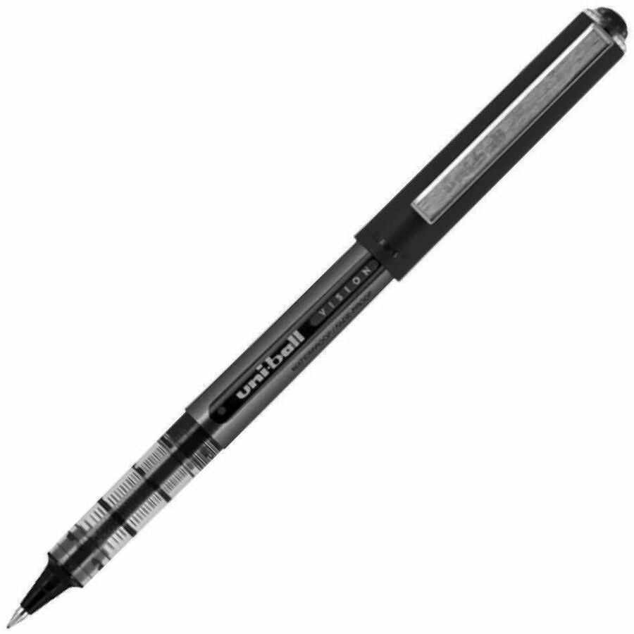 uniball™ Vision Rollerball Pens - 0.7 mm Fine Pen Point - Black Ink - Pigment-based - 1 Dozen
