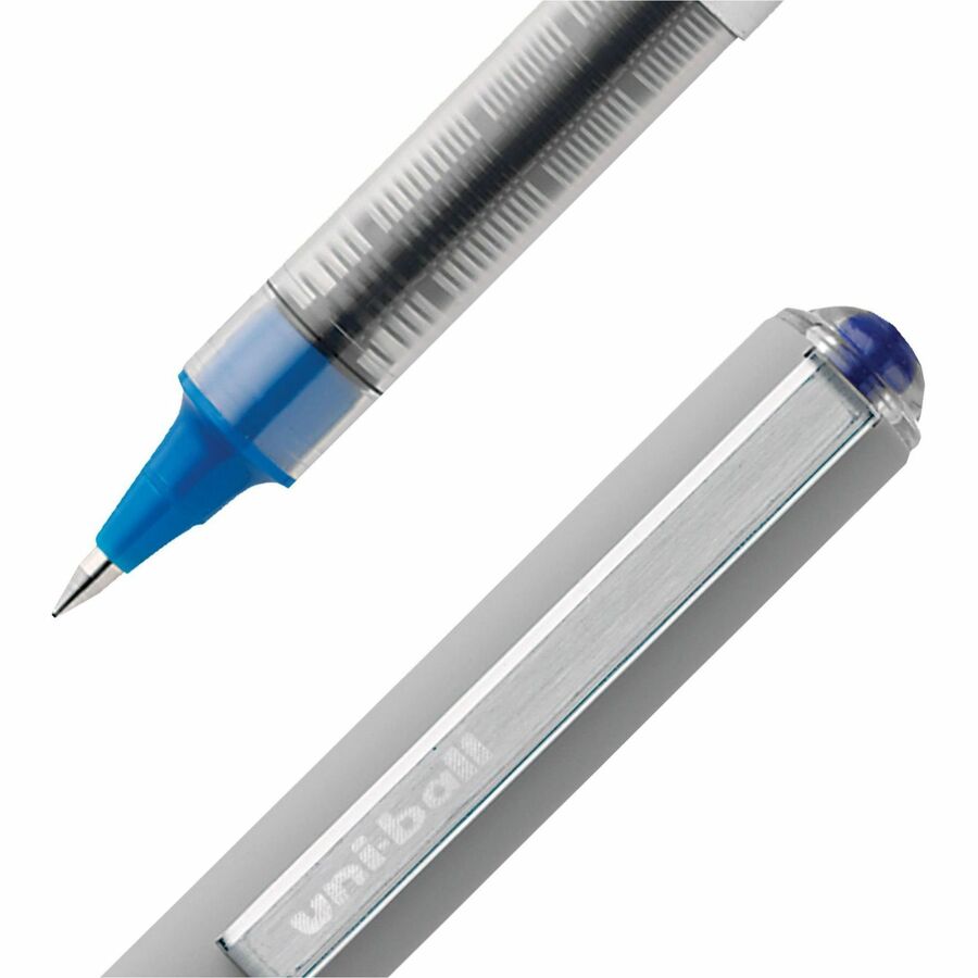 uniball™ Vision Rollerball Pens - 0.7 mm Fine Pen Point - Blue Ink - Pigment-based - 1 Dozen