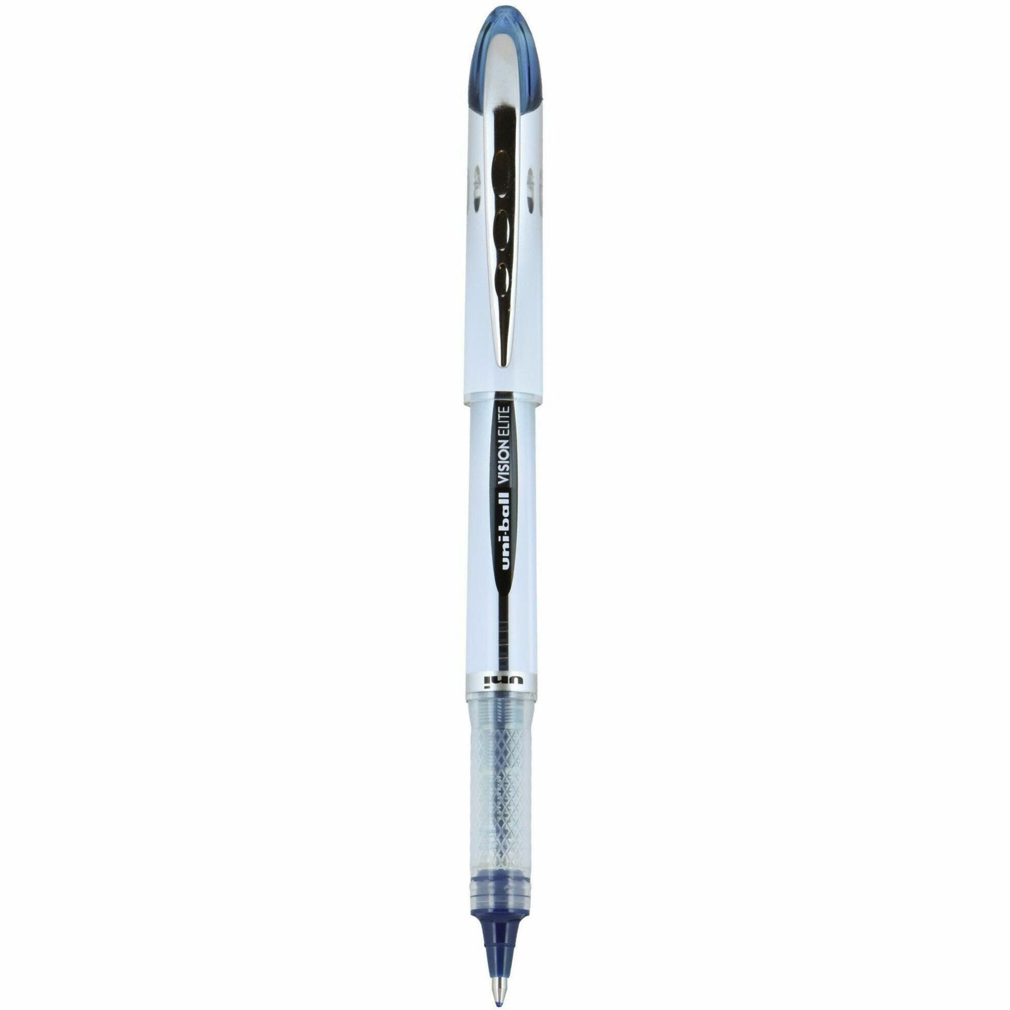 uniball™ Vision Elite BLX Rollerball Pen - 0.8 mm Bold Pen Point - Black/Blue Ink - Pigment-based - 1 Each