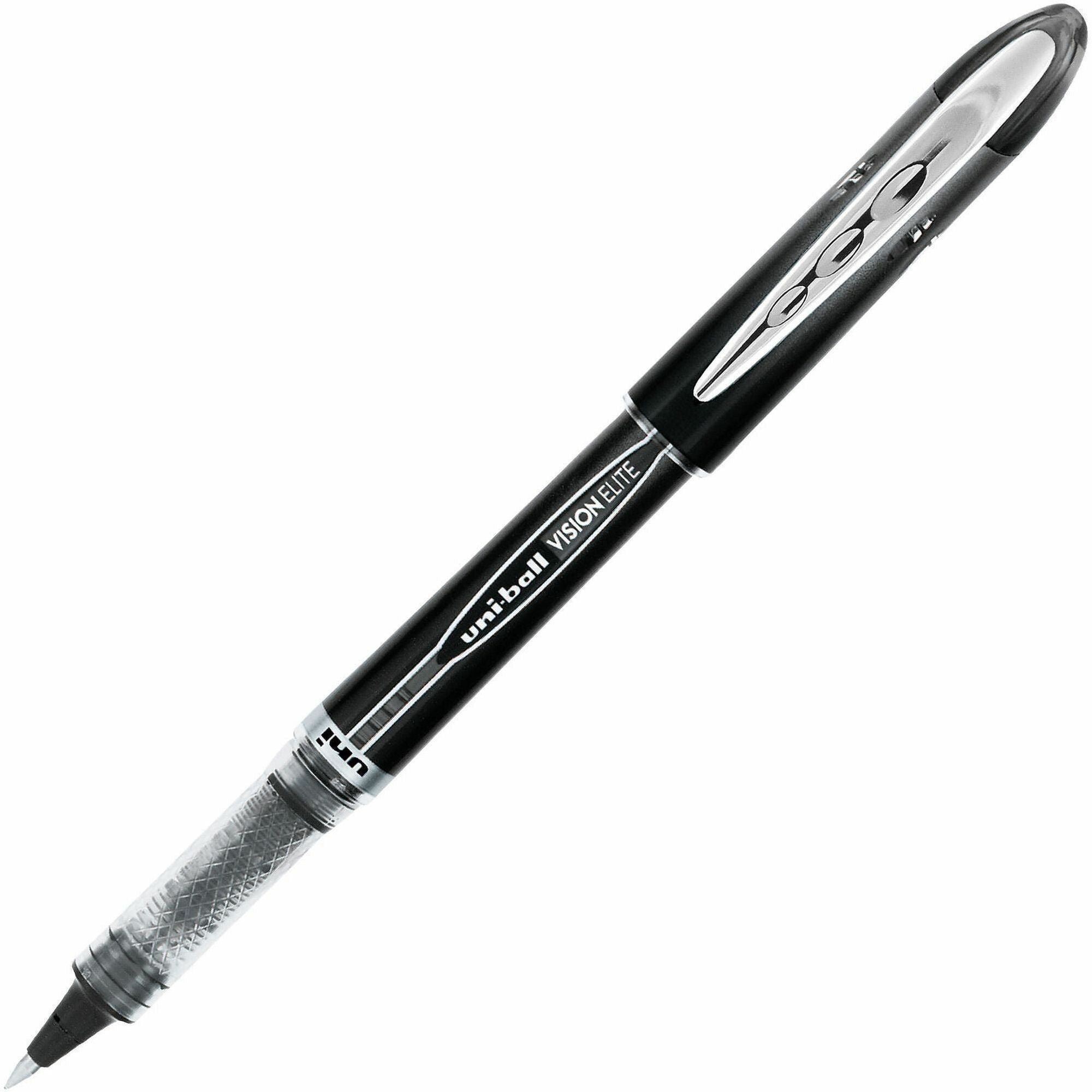 uniball™ Vision Elite Rollerball Pen - 0.5 mm Micro Pen Point - Black Ink - 1 Each