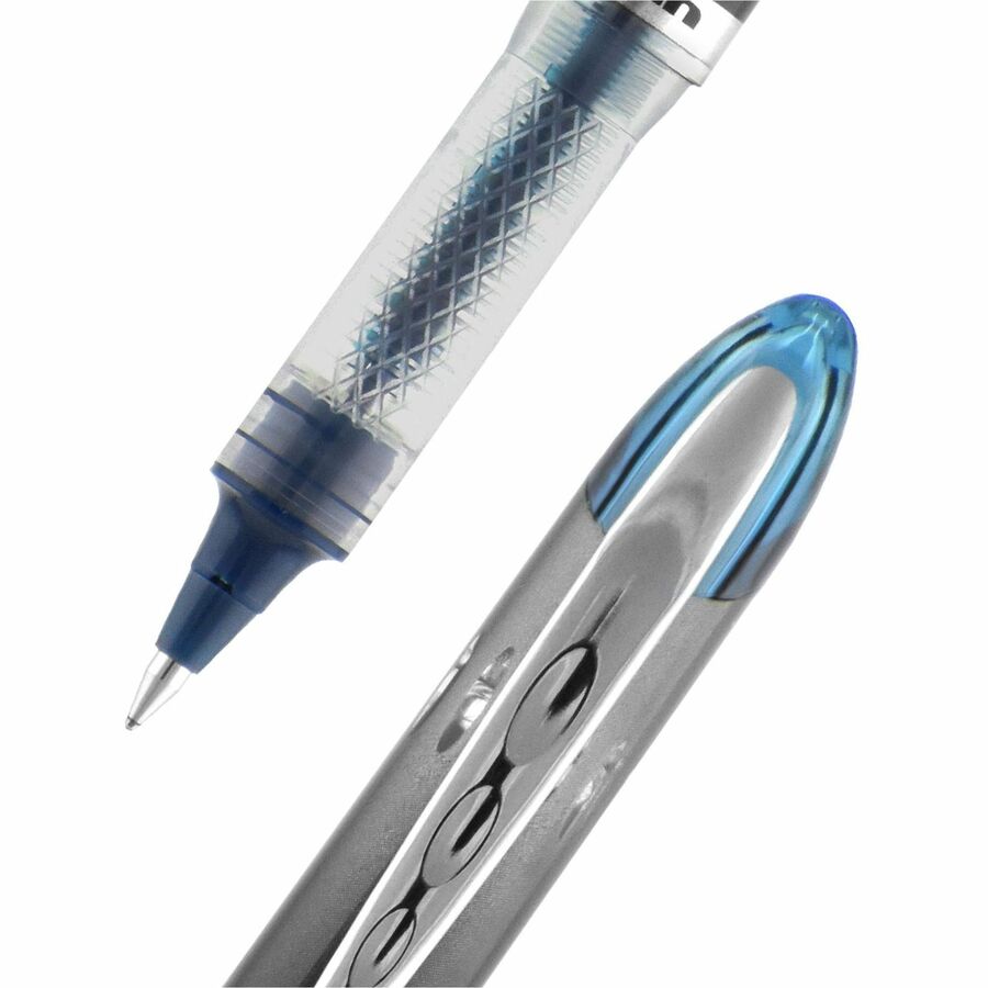 uniball™ Vision Elite BLX Rollerball Pen - 0.5 mm Micro Pen Point - Black/Blue Ink - Pigment-based - 1 Each