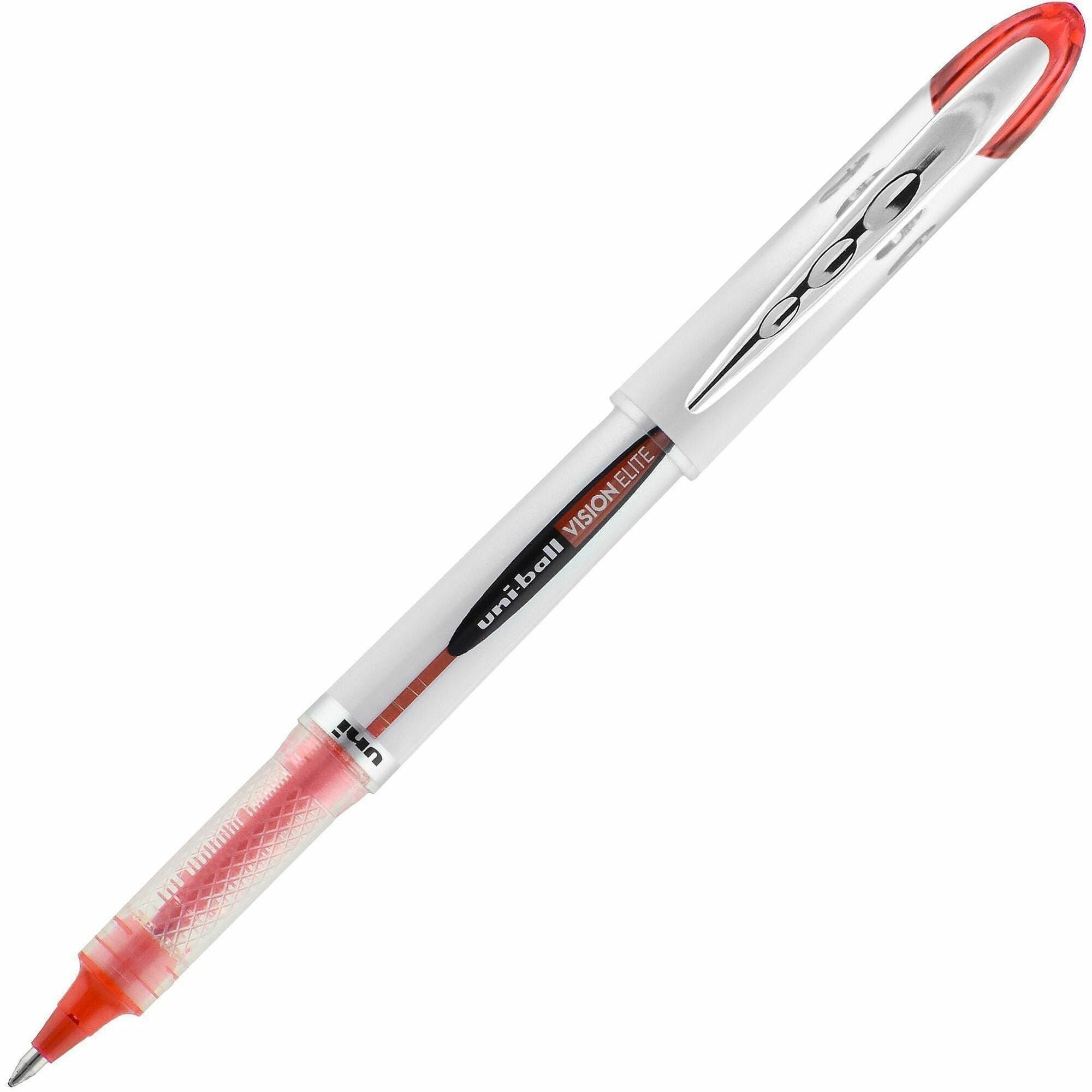 uniball™ Vision Elite Rollerball Pen - 0.8 mm Bold Pen Point - Refillable - Red Ink - Pigment-based - 1 Each