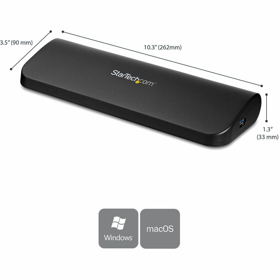 StarTech.com Dual-Monitor USB 3.0 Docking Station with HDMI &DVI/VGA
