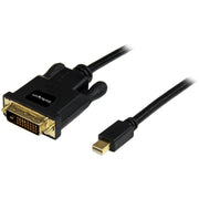 StarTech.com Mini DisplayPort to DVI-D Video Cable, 10 ft, Male/Male, Black, Supports 1920 x 1200, 1 Each