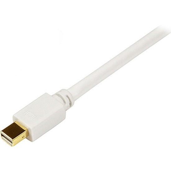 StarTech.com Mini DisplayPort to DVI-D Video Cable Adapter, 3 ft, Male/Male, White, Supports 1920 x 1200, 1 Each