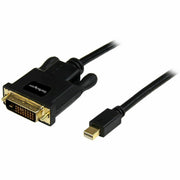 StarTech.com Mini DisplayPort to DVI-D Video Cable Adapter, 6 ft, Male/Male, Black, Supports 1920 x 1200, 1 Each