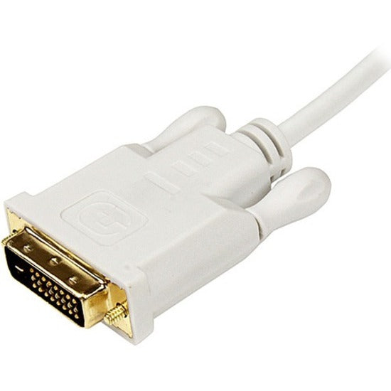 StarTech.com Mini DisplayPort to DVI-D Video Cable Adapter, 6 ft, Male/Male, White, Supports 1920 x 1200, 1 Each