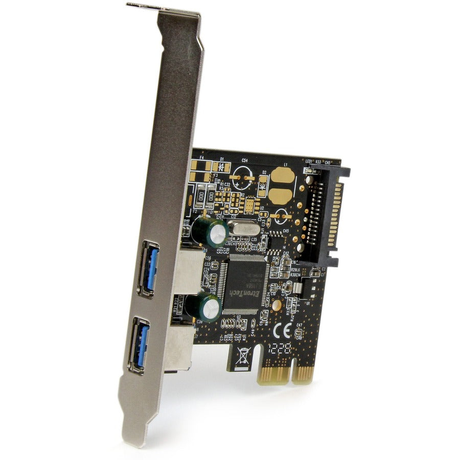 StarTech.com 2 Port PCI Express PCIe SuperSpeed (5Gbps) USB 3.0 Controller Card w/ SATA Power