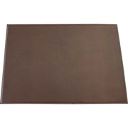Dacasso Leatherette Square Corner Placemat - Home, Office, Conference Room - 17" Length x 12" Width - Rectangular - Synthetic Suede, Leatherette, Synthetic Leather - Brown - 1 Each