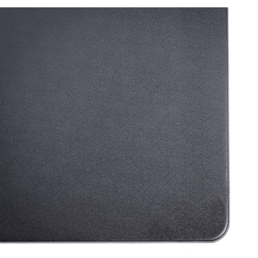 Dacasso Leatherette Desk Mat - Rectangular - 34" Width x 20" Depth - Felt Backing - Leatherette - Black