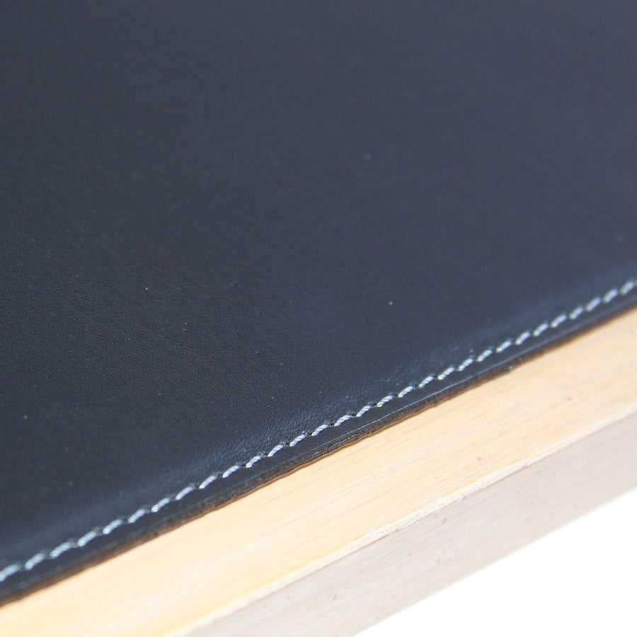 Dacasso Leatherette Cut Corner Placemat - Home, Office, Conference Room - 17" Length x 12" Width x 0.170" Thickness - Rectangular - Synthetic Suede, Leatherette, Synthetic Leather - Black - 1 Each
