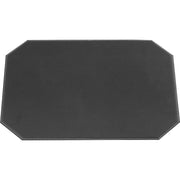 Dacasso Leatherette Cut Corner Placemat - Home, Office, Conference Room - 17" Length x 12" Width x 0.170" Thickness - Rectangular - Synthetic Suede, Leatherette, Synthetic Leather - Black - 1 Each