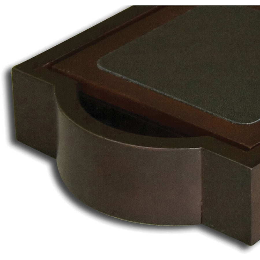Dacasso Walnut & Leather Coaster Set