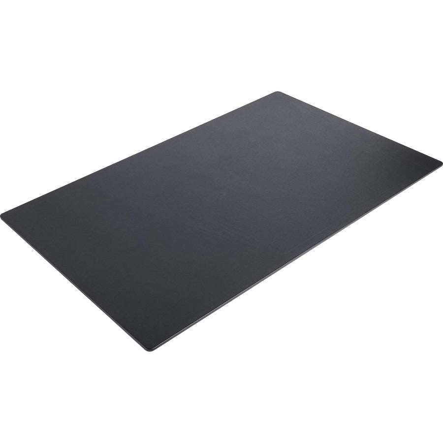 Dacasso Leatherette Desk Mat - Rectangular - 38" Width x 24" Depth - Felt Backing - Leatherette - Black