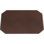 Dacasso Leatherette Cut Corner Placemat - Home, Office, Conference Room - 17" Length x 12" Width - Rectangular - Synthetic Suede, Leatherette, Synthetic Leather - Brown - 1 Each