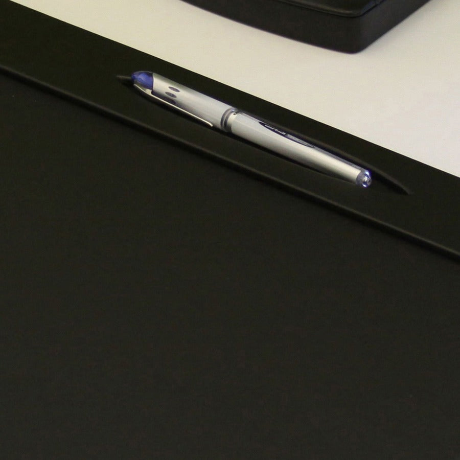 Dacasso Leatherette Top-Rail Conference Pad - Rectangular - 17" Width x 14" Depth - Felt Backing - Leatherette - Black